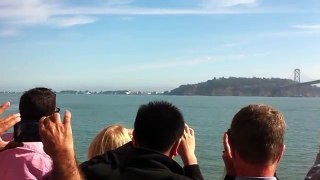 Space Shuttle Endeavour Flying Over San Francisco Bay