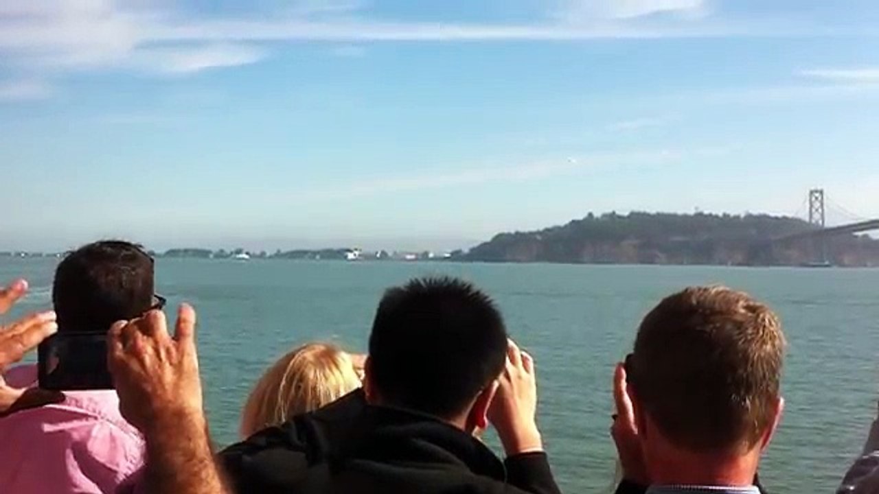 Space Shuttle Endeavour Flying Over San Francisco Bay