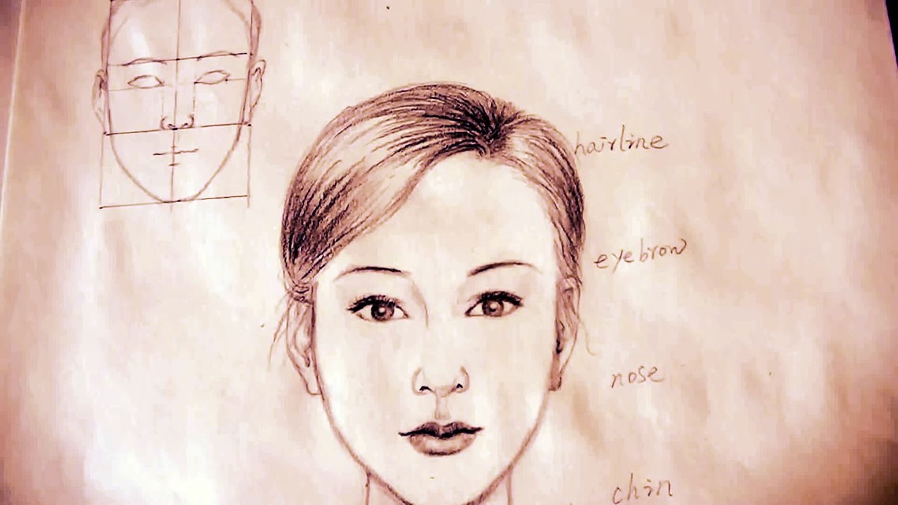 How to draw a face step by step beautiful proportions right