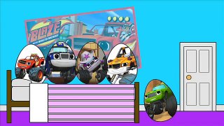 Blaze and The Monster Machines Jumping On The Bed Animation Nursery Rhyme Surprise Eggs
