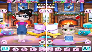 My Talking Angela BABY VS ADULT SIZE Great Makeup Android Gameplay