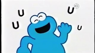 Sesame Street Cartoon Cookie Monster sings U