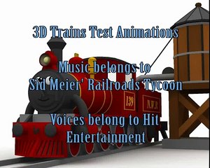 3D Trains Test Animations
