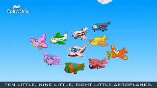 Edewcate english rhymes Ten little aeroplanes