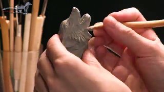 Sculpting howling Wolf ►► Timelapse