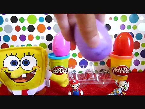 Play Doh Sponge Bob ! Kinder Surprise Eggs Frozen Angry Birds Cars Disney Playset PlayDoug