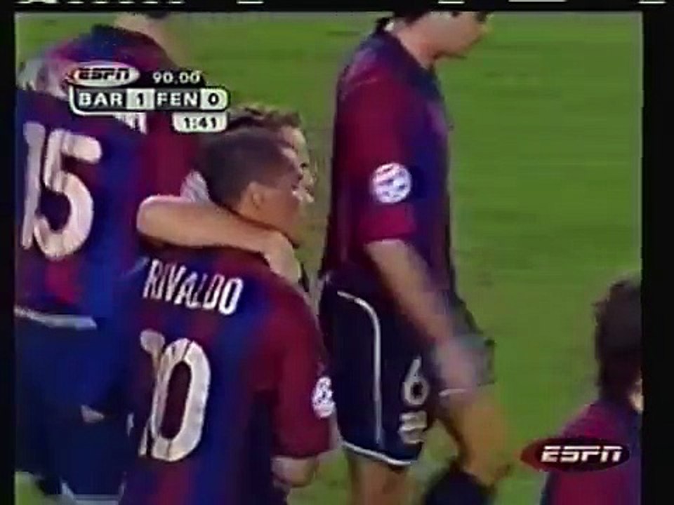 2001 October 31 Barcelona Spain 1 Fenerbahce Turkey 0 Champions League