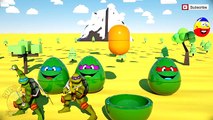 Learn Colors with 3D Teenage Mutant Ninja Turtles (TMNT) Surprise Eggs for Kids