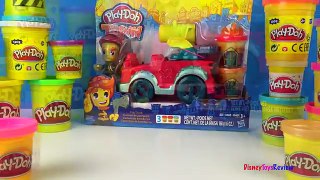 Playdoh Town Fire Truck or Fire Tank Engine Mighty Machine with Fireman and PlayDoh Water
