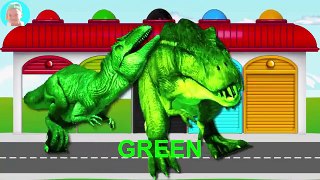 Dinosaurs Cartoons for Children Dinosaur T Rex Vs Dinosaur Giganotosaurus Learn Colors wit