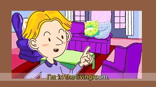 Where are you? In the kitchen. bedroom. (In the house) Education English song for Kids wit