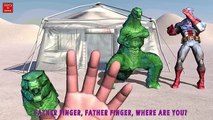 GODZILLA VS CAPTAIN AMERICA Finger Family | Nursery Rhymes for Children | 3D Animation