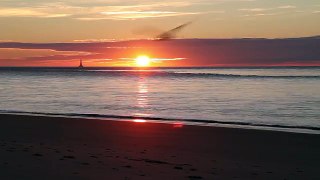 Sunset at the Atlantic Ocean Médoc, France 50 minutes relaxing video with ocean sounds