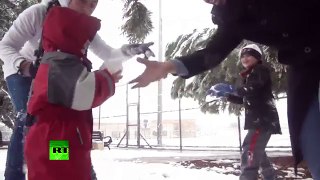 Chilling video: Severe snow storm hits Mideast