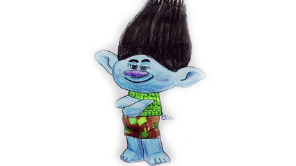 How to Draw Branch from Trolls / Как нарисовать Цветана (Тролли)