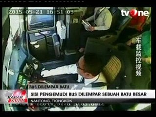 Bus di China Dilempar Batu Orang Tak Dikenal