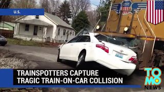 Train crashes into car: Fatal accident captured on video by Kentucky trainspotters