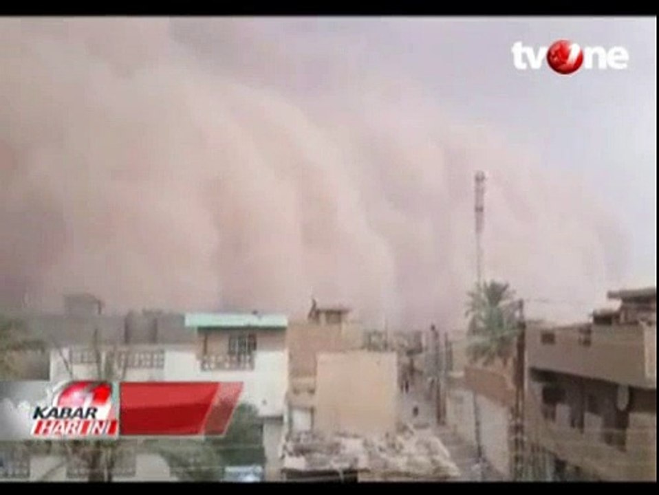Badai Pasir di Langit Fallujah Terekam Kamera