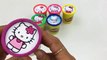Cups Stacking Hello Kitty Play Doh Clay Fish Crab Molds Fun Toys Learn Colours Creative Fo