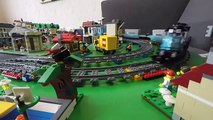 LEGO Train Track Setup #9! Passenger and Cargo Trains, and 5 MOC Bridges!