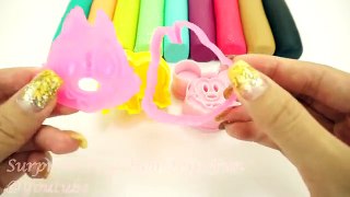 Learn Colors with Play Doh Mold Fun & Creative Peppa Pig Elephant Chip & Dale Nusery Rhyme
