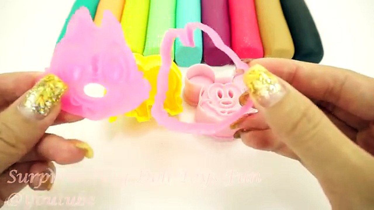 Learn Colors with Play Doh Mold Fun & Creative Peppa Pig Elephant Chip & Dale Nusery Rhyme
