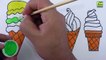 Cómo Dibujar y Colorear Helados Arte y Colores Para Niños Learn Colors / FunKeep