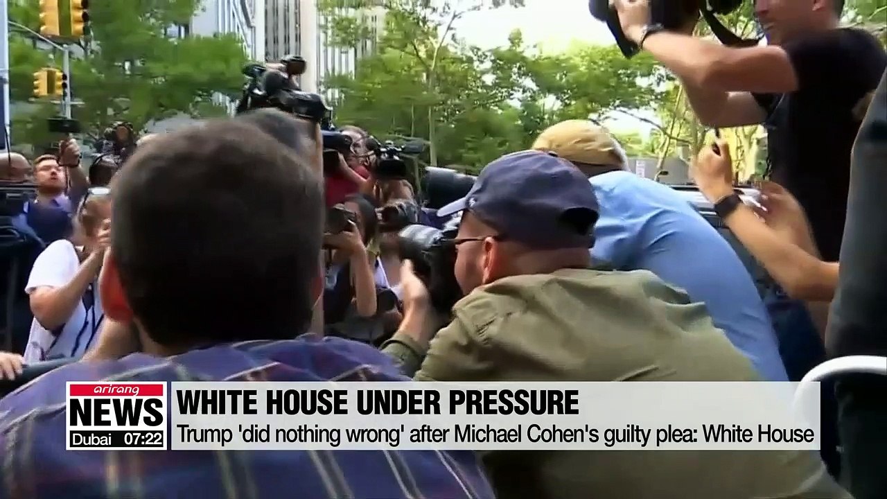 White House says Trump 'did nothing wrong' after Michael Cohen's guilty plea