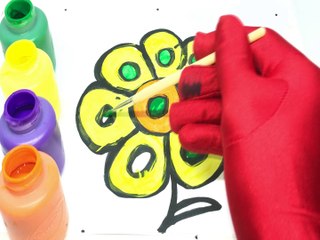 Sunflower Coloring and drawing Learn colors for Kids | Toy Art