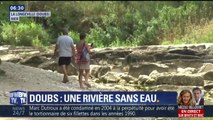 Dans le Doubs, la rivière est à sec