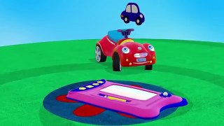 Cartoon cars. Lets build a toy for a baby crib.
