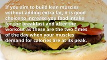 3 TIPS TO BUILD LEAN MUSCLES MASS