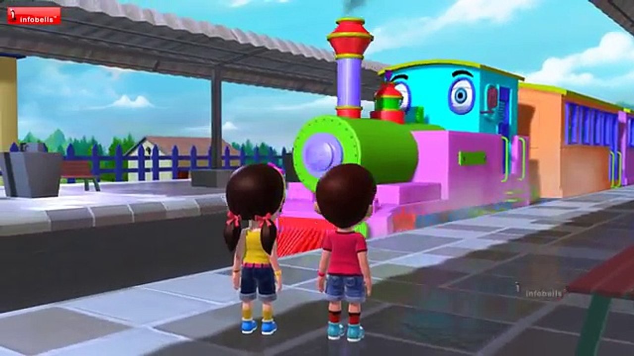 Puff a Train | Train Song | Nursery Rhymes for Children | Infobells