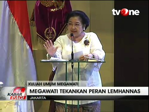 Megawati Soekarnoputri Beri Kuliah Umum di Lemhanas