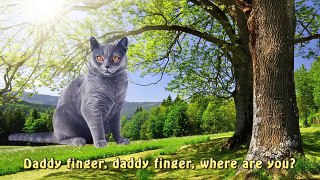 Animal Finger Family Cat Family Nursery Rhyme | Kids Animation Rhymes Songs