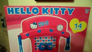 new HELLO KITTY ELECTRONIC TOY KITCHEN Unboxing and test