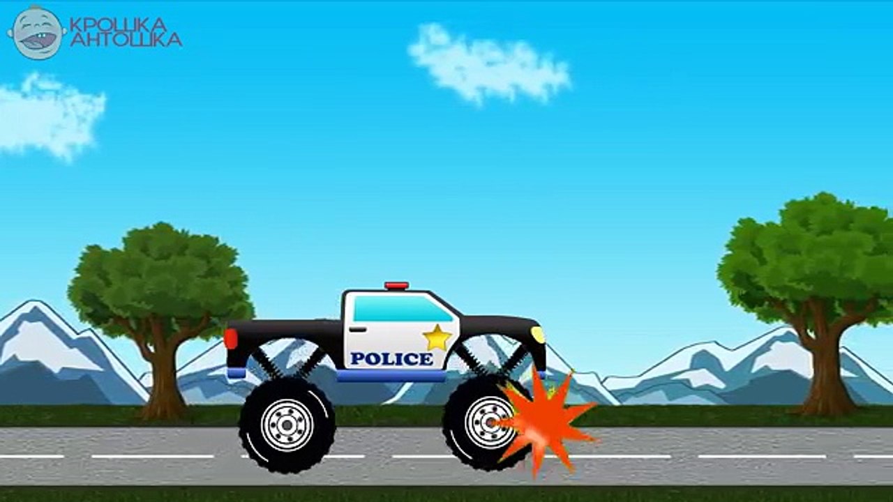Машинки. Полицейская Машина Монстр Трак. ПАЗЛЫ
