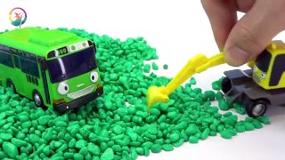 TAYO Buses are Playing with COLOR SAND! Lets Play & Learn COLORS with TAYO ♥ [토이위자드] TOY