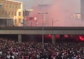 Ajax Fans Create Intense Pre-Game Atmosphere Ahead of Champions League Clash