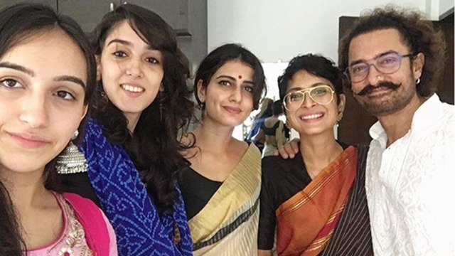 Fatima Sana Shaikh & Sanya Malhotra wear saree in Aamir Khan Eid celebration | FilmiBeat