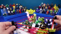Ninja Turtles vs Power Rangers Toys Shake Rumble Wrestling Match // RUMBLE LEAGUE by KIDCI