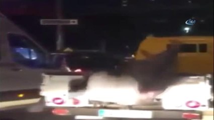 Kamyonet Kasasında Göbek Atan Kadının Ölümden Döndüğü Anlar Kamerada