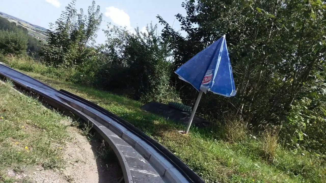 Bobbahn nähe Sonnenbühl August 2018 mit Lena