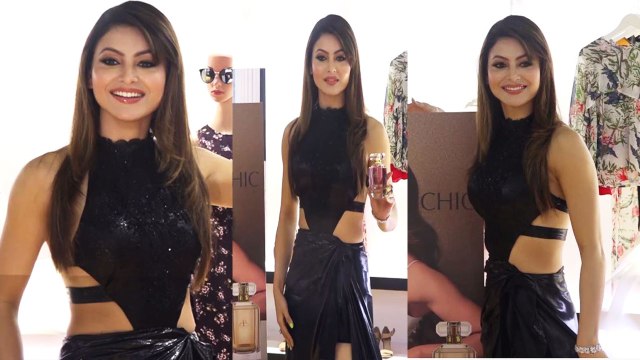 Urvashi Rautela looks cute in a black dress at Femina Flaunt Fragrances launch event | Boldsky