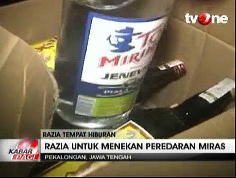 Polres Pekalongan Sita Ratusan Botol Minuman Keras