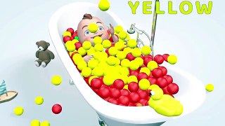 3D Baby doll bath time Play Learn colors Teach colours for kids Children Toddlers