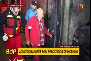 San Miguel: bomberos y serenos rescataron a ancianos durante incendio en su vivienda