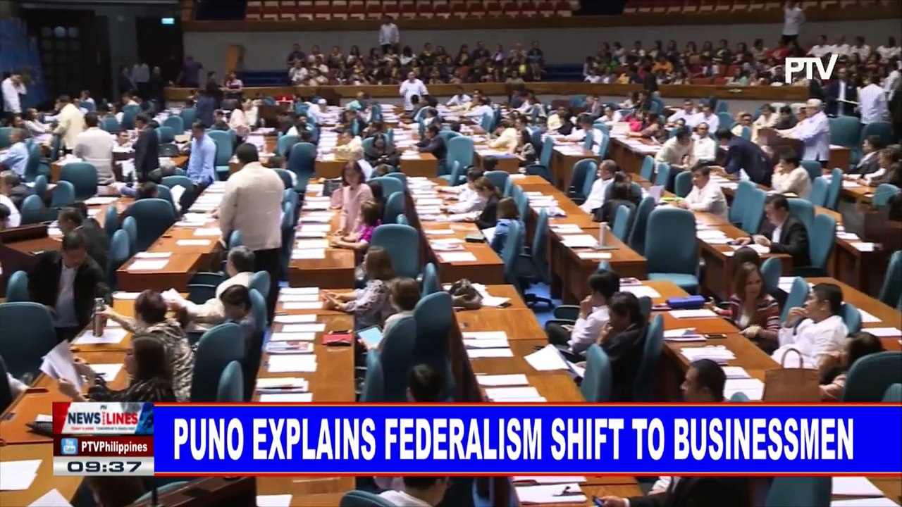 Puno explains federalism shift to businessmen