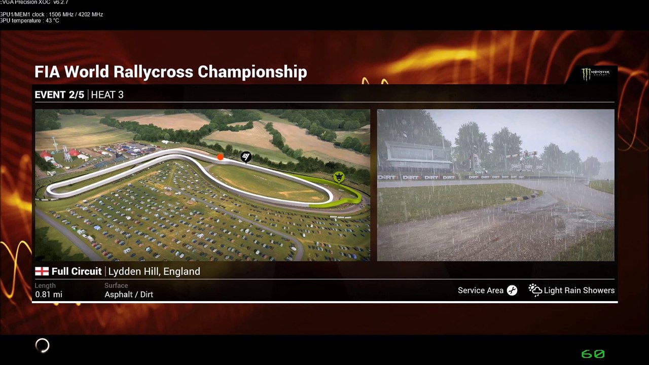 DiRT 4 Fly Cam FIA World Rallycross Champs Qual Q3 Lydden Hill UK