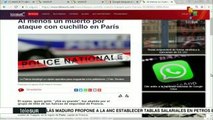 Ataque con cuchillo en París deja al menos un muerto y dos heridos